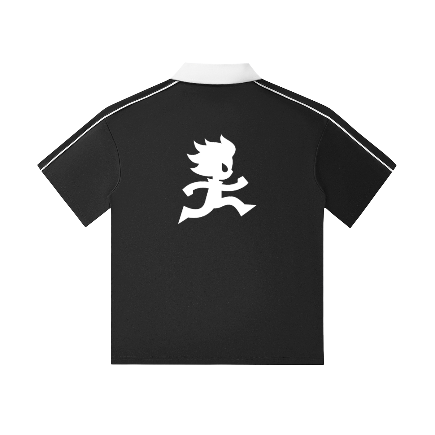Contrast Collar Short-Sleeve Polo Shirt