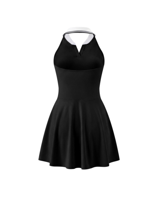 Collared Halter A-Line Tennis Dress