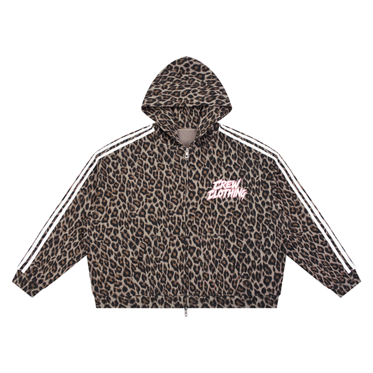 Leopard Full Zip Hoodie