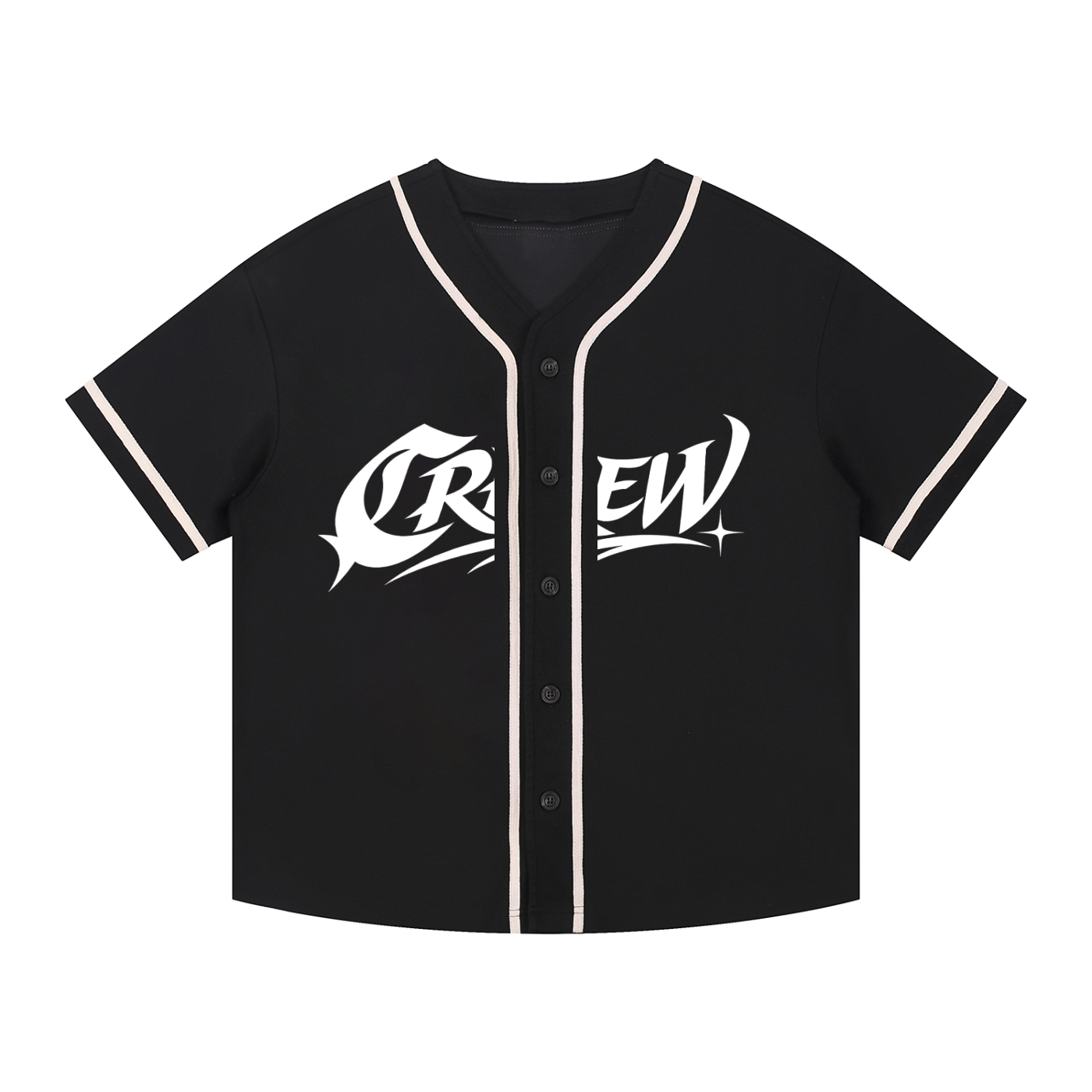 Contrast Piped Button-Up Jersey