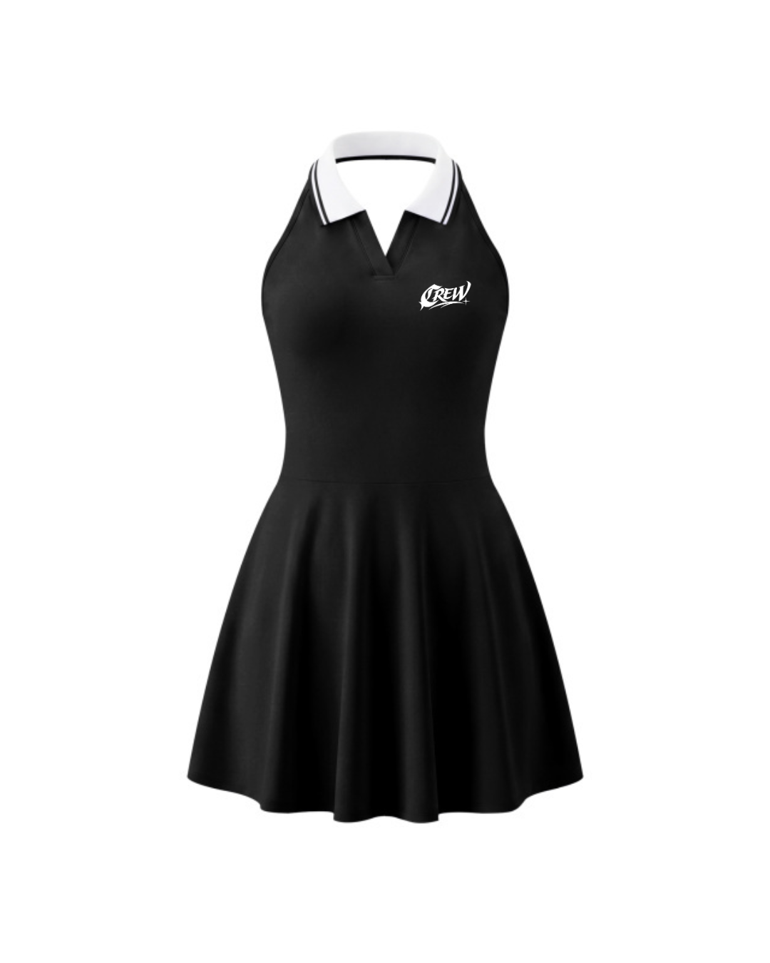 Collared Halter A-Line Tennis Dress