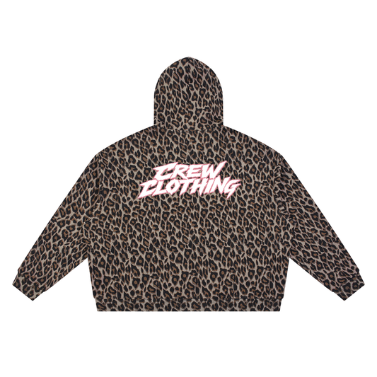Leopard Full Zip Hoodie
